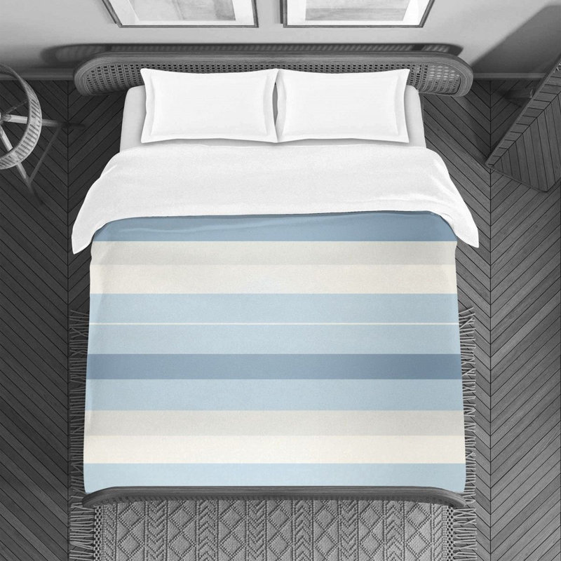 Polyester Striped Duvet Cover, Queen Duvet Cover