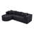 Boneless Sofa, 105" Corduroy Sectional with Deep Seat, 3-Seater Boneless Couch, No Assembly Required-1149410229
