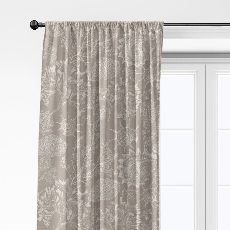 Ensemble de 2 rideaux en coton naturel Shellabrate, L 50 po x L 48 po
