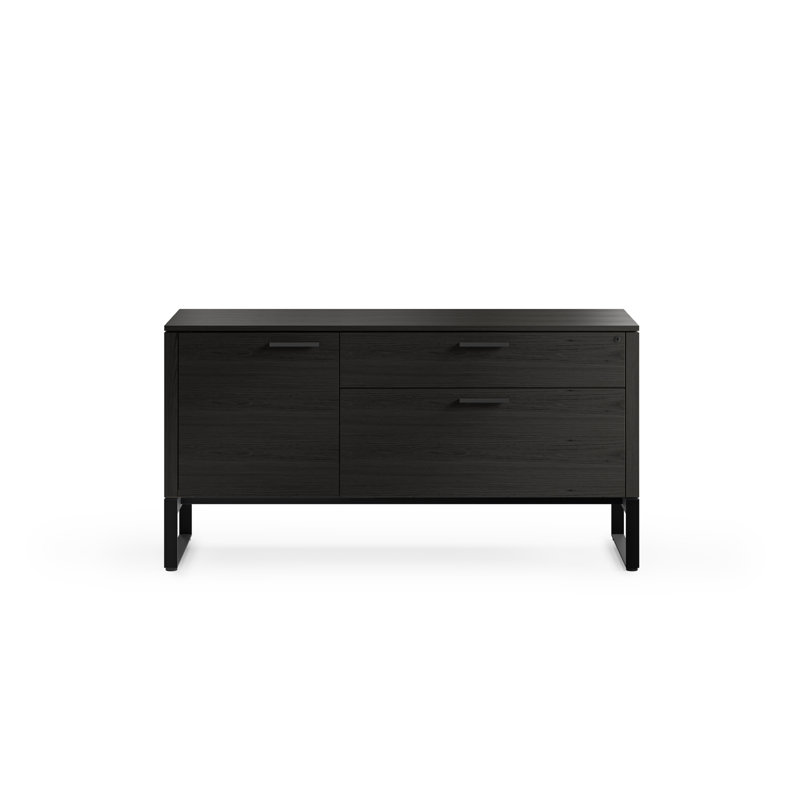 Linea Office Multifunction Cabinet, Charcoal Stained Ash