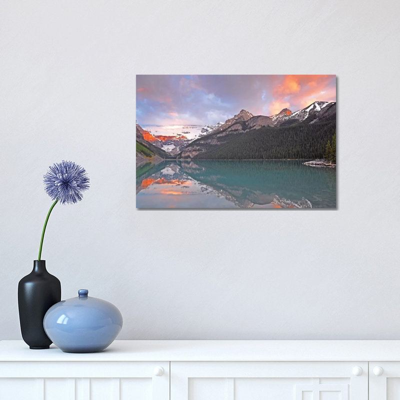 Sunrise On Lake Louise by Brian Wolf - Wrapped Canvas Print, 30.48cm H x 45.72cm W x 1.91cm D