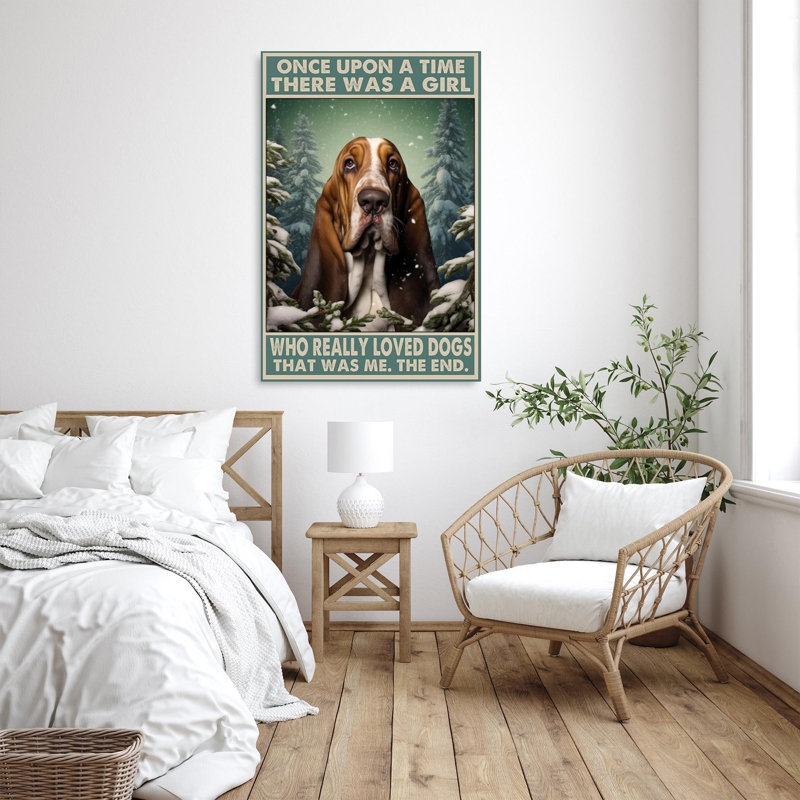 Basset Hound Who Really Loved Dogs 1, H 36 po x l 24 po x P 1,25 po