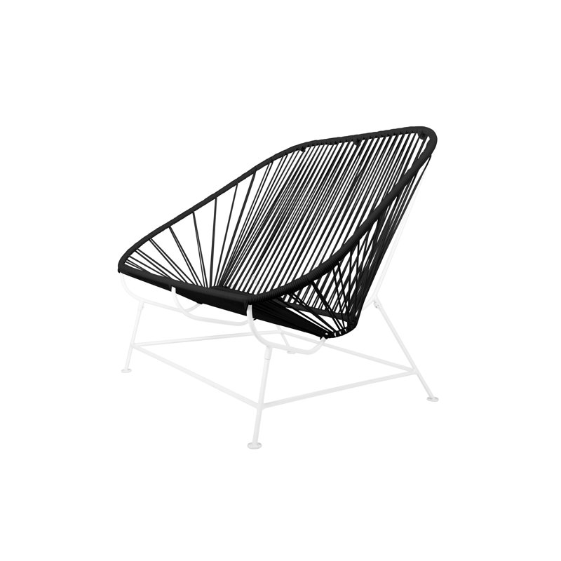 InLove Indoor/Outdoor Handmade Loveseat, Black/White