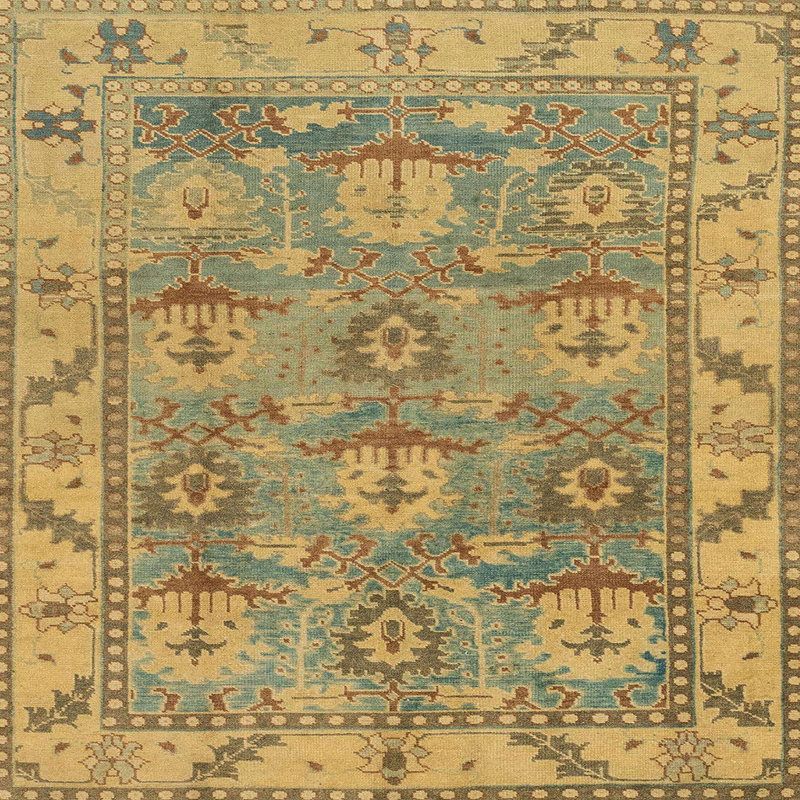 Tapis abstrait moderne 1679, Carré 4 pi