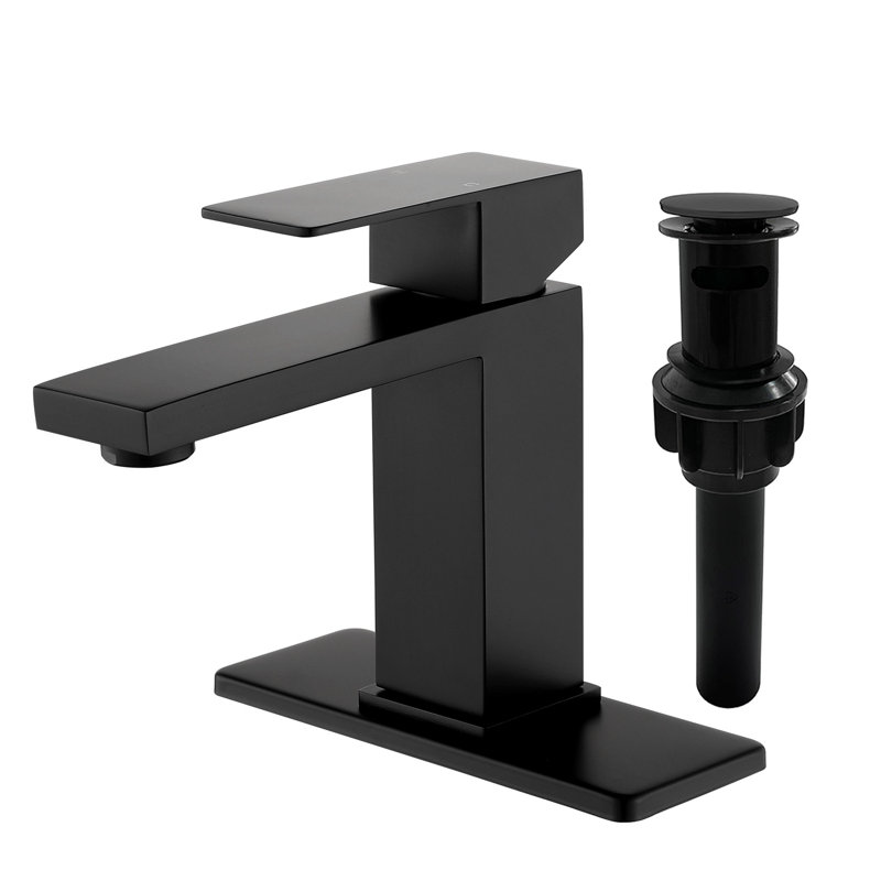 Bathroom Faucet, Modern Single Handle Bathroom Faucets for 1 or 3 Hole Bathroom Sink Faucet Vanity Washbasin Faucet Lavatory Mixer Taps with Pop-up Drain and Supply Hoses