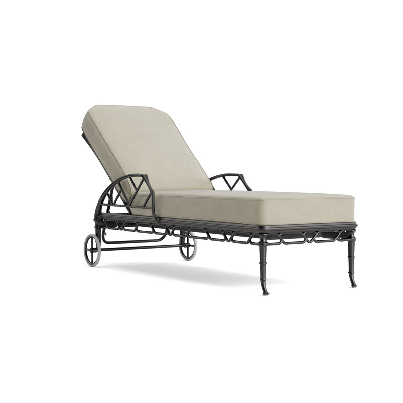 Calcutta Outdoor Chaise Lounge, Fusion Neptune, Textured Pewter