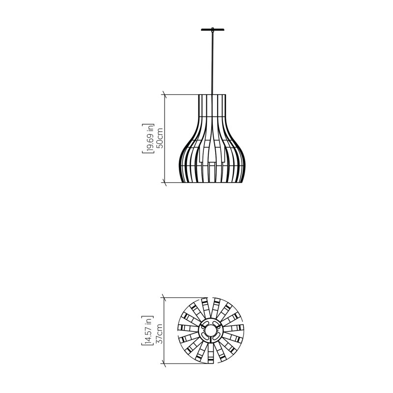 1 - Light Pendant, Imbuia
