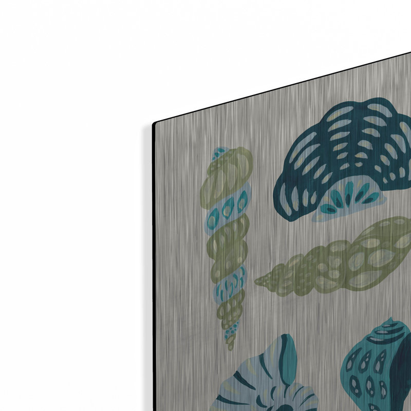 Art mural en métal «My Tropical Shell Collection 2» par Yvette St. Amant, H 16 po x l 12 po
