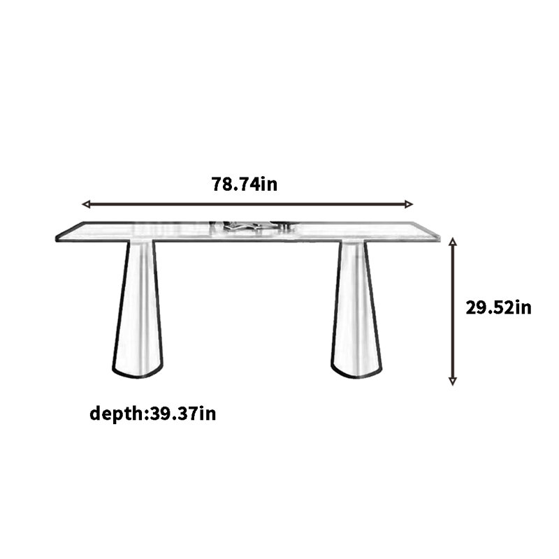 Gelincik, H 29,52 po x L 78,74 po x l 39,37 po