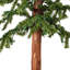 Natural Alpine Lighted Artificial Cedar Christmas Tree
