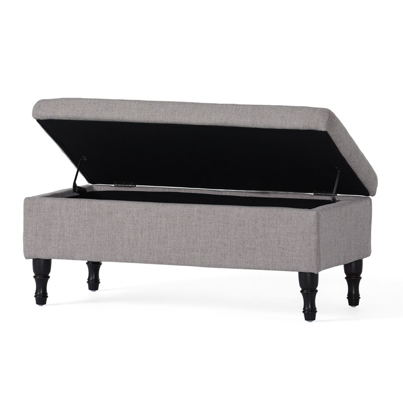 Repose-pieds avec rangement Hyatt, Gris