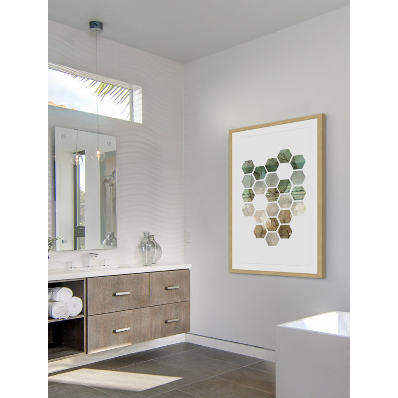 Hexocollage I - Single Picture Frame Print, 91 cm H x 61 cm W x 3 cm D