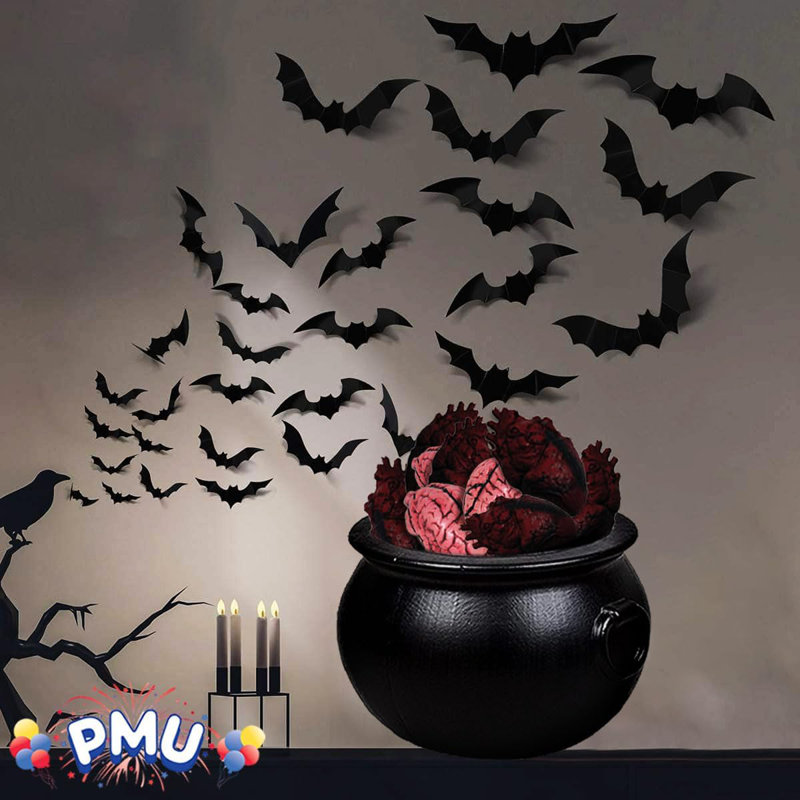 Porte-bonbon en plastique 2 pièces pour enfants 12 "Halloween Cauldron - Halloween