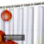 Rideau de douche rouge imperméable, rideaux de douche pour la salle de bain avec 12 crochets-91705135