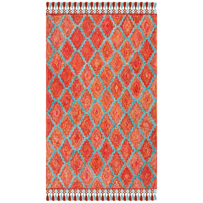 Dicarlo Hand Tufted Performance Geometric Rug, Rectangle 5' x 8'