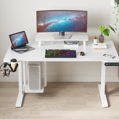 55”-63'' Height Adjustable Standing Desk With Laminate