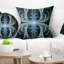 Glow Blue Fabulous Fractal Art - coussin imprimé abstrait-30617356-30617359