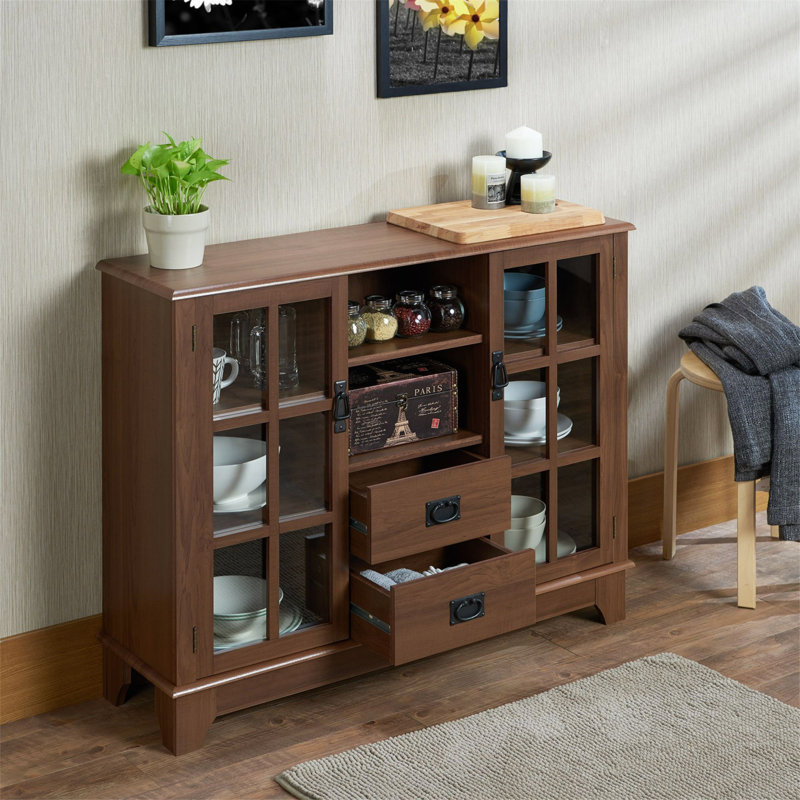 Console, table de vestibule, table de vestibule avec rangement ouvert et tiroir Dubbs, Noyer