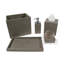 Gray Chevron Wood Veneer Glass Holder