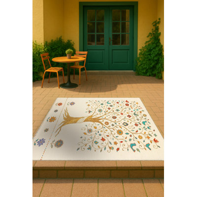 Tapis tissé à la crème Mosso