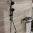 Matte Black Dual Shower Head With 59" Stainless Steel Hose, 8 Hand & Holder 4.7" Rain Showerhead And Shower, Black, Adjustable-125519045