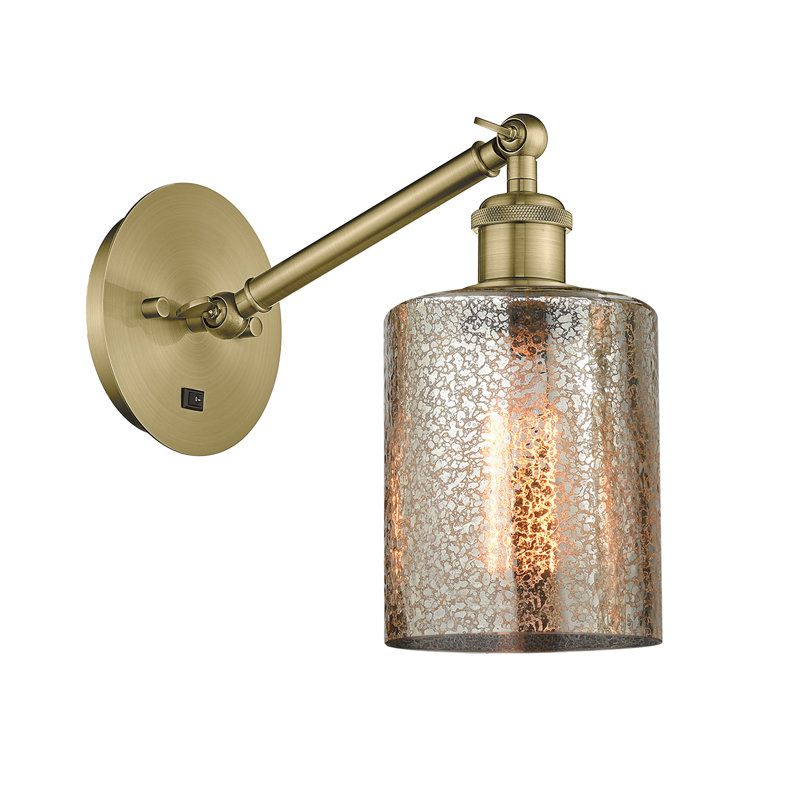 Shauna Armed Sconce, Antique Brass, Incandescent