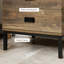 Truesdell Retro Bedside Table Metal Frame Bedroom Side Table w/ 2 Drawers Coffee