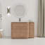 Meuble-lavabo autoportant de 48 pouces avec lavabo en céramique blanche et 1 petite armoire de rangement-1309287482