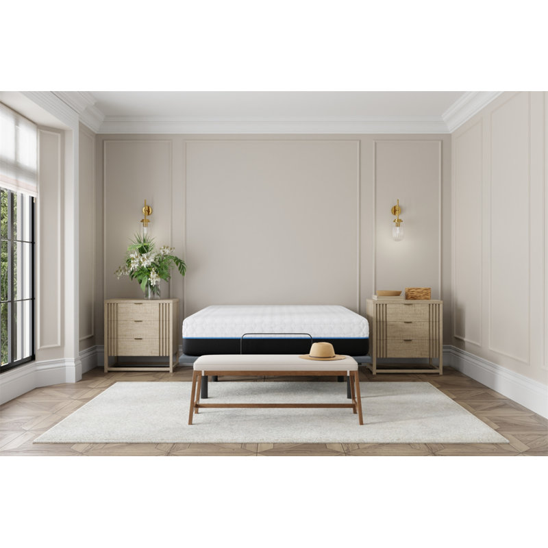 Matelas en mousse viscoélastique fendue 12 po Copper Lux, Très grand simple
