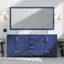72 po X P 22 po D Meuble-lavabo double avec comptoir en marbre de Carrare et robinet-974607382-974607387-974607385