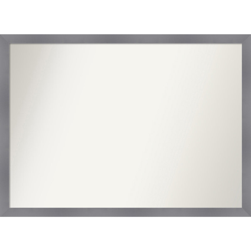 Jerlyn Solid Wood Wall Mirror, Gray, 29.5" x 40.5", Rectangle