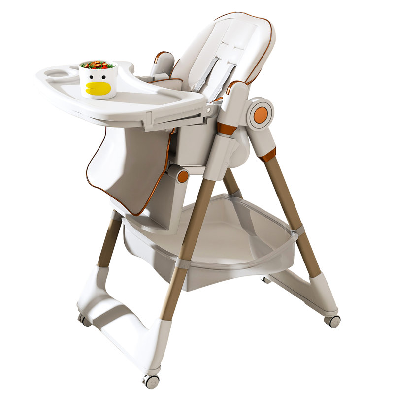 Multi - Functional Feeding Seat For 6 Months To Years, Detachable Tray, 5 Level Adjustment Developmental Dining High Chair With Compliant Surface, Deep Promotes Independence, White, Grows