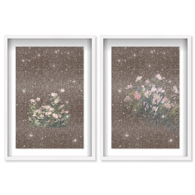 Secret Garden Set Shadowbox Floral & Botanical Print by Oliver Gal, Black Frame, 10 x 15