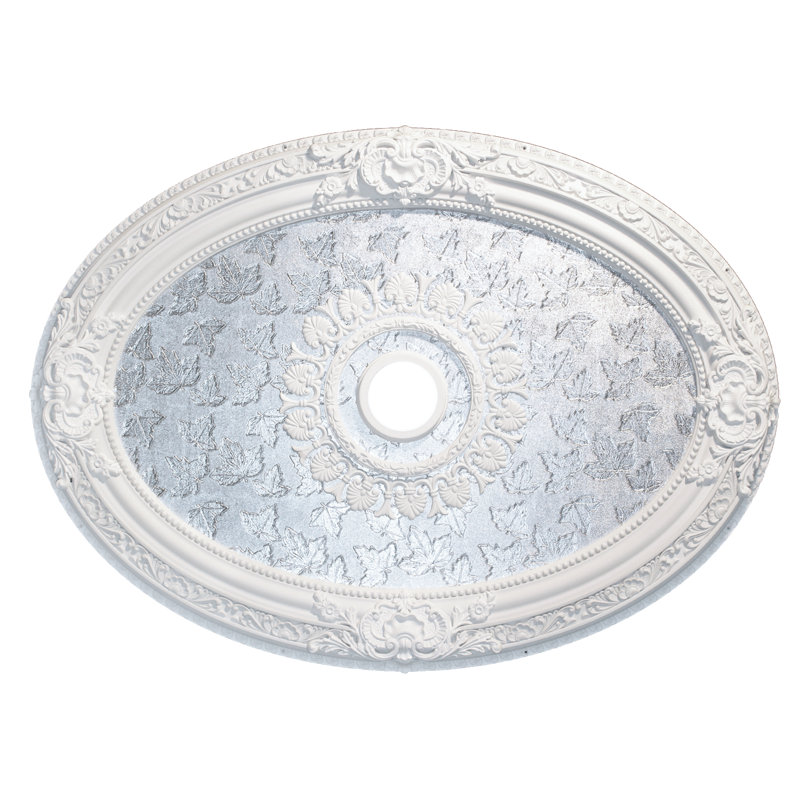 Médaillon ovale blanc pour plafond