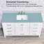 Plateau de meuble-lavabo simple 60 po avec lavabo