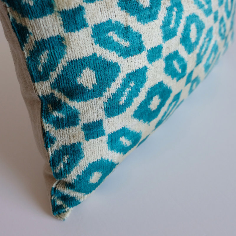 Frye Silk Lumbar Pillow Cover & Insert, Ikat 2