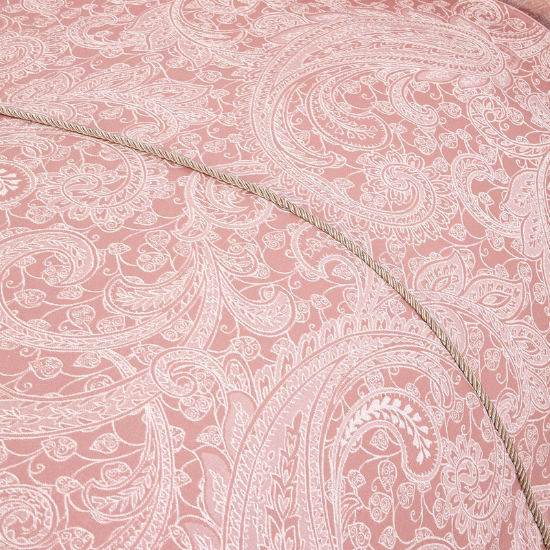 Paisley Blush Luxury Jacquard Duvet Set, Single Bed (140 x200 cm)