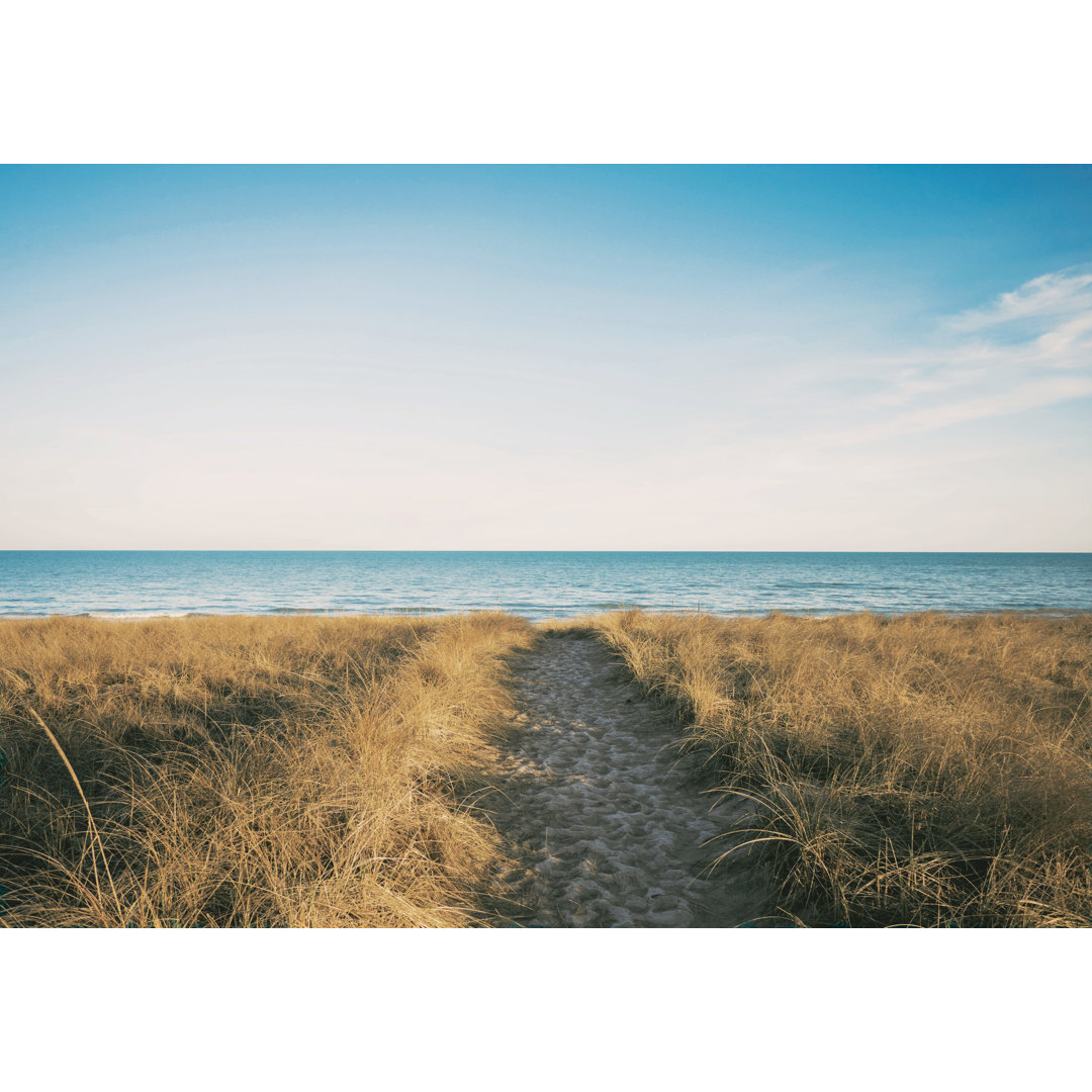 Dunes Path And The Ocean - Wrapped Canvas Print