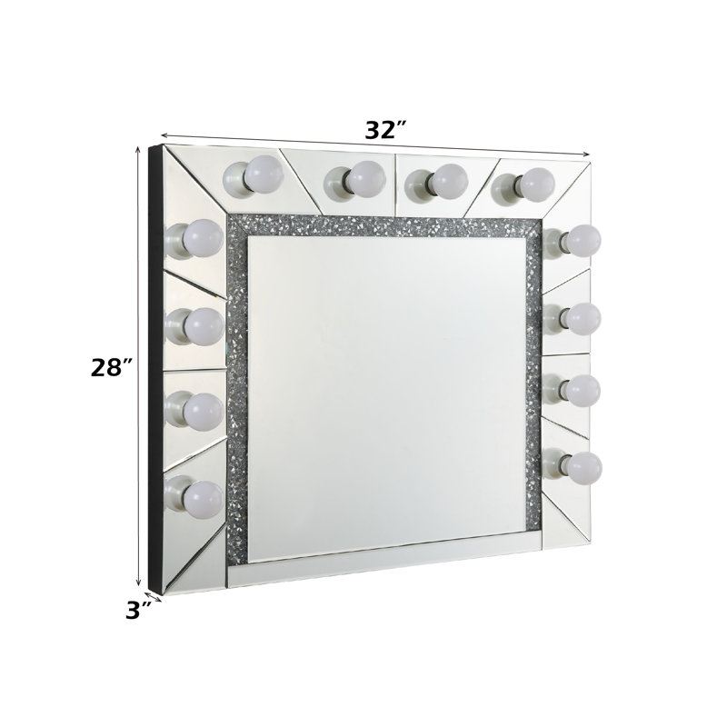 ACME Noralie, miroir d'appoint, miroir et faux diamants
