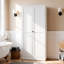 Armoire de cuisine Mikenlee en métal blanc de 155 cm de hauteur - Étagères réglables autoportantes pour la cuisine, le garde-manger et la salle de bain-1407530795