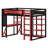 All-in-One Loft Bed System with Desk, Storage, Fast Charging & Customizable RGB Lights-470847804