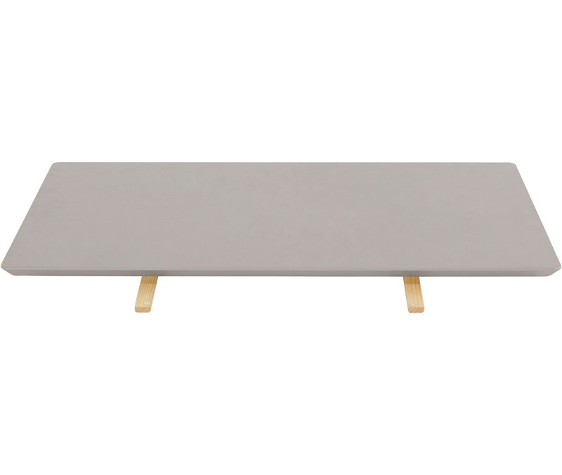 Emmiline Extendable Solid Wood Base Dining Table, Grey/Oak