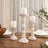 12'' Handcrafted Mango Wood Pillar Candle Holder Set – Rustic 3-Piece Set for LED Candles-767269430