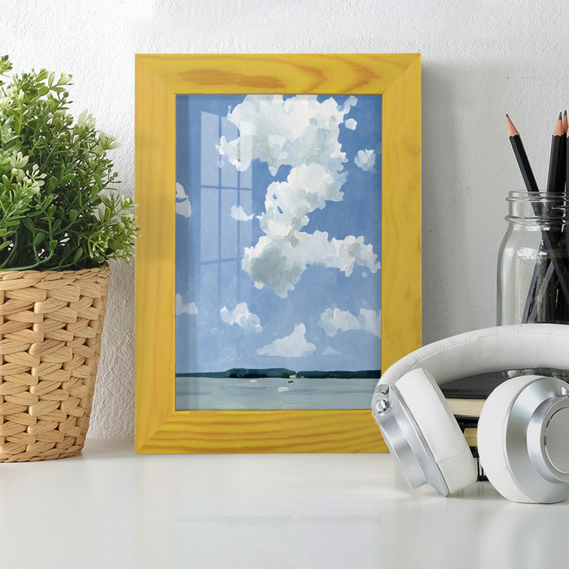 «Juillet Lakeside II», impression encadrée avec verre, H 8 po x l 6 po x P 1 po, Jaune