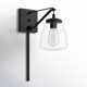 Gionelli Single Light Glass Steel Dimmable Plug-in Swing Arm Sconce