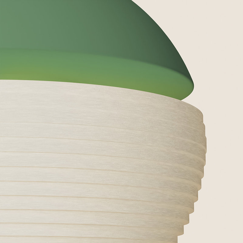 Cora Pendant Light, White, Sage