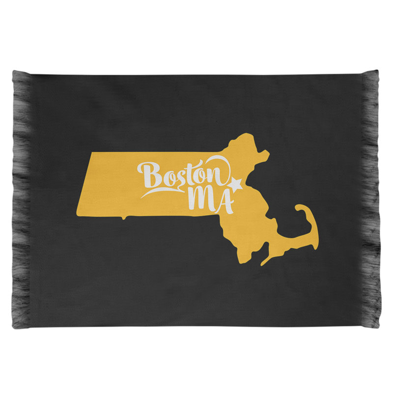 Tapis noir/jaune boston sports