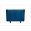 Armoire de rangement ovale avec quatre portes, buffet avec rangement, armoire d'appoint cannelée à bord arrondi, porte coulissante, crédence autoportante pour le salon et la cuisine