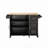 Kitehcn Island with Extensible Rubber Wood Table Top,adjustable Shelf Inside Cabinet for Different Utensils-752739483