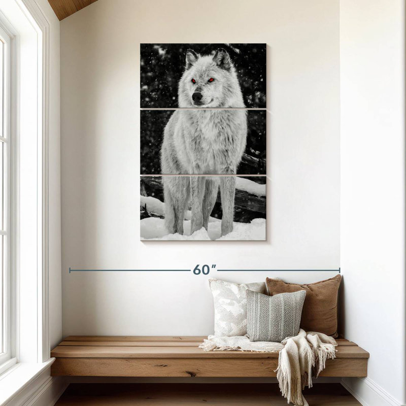 Brampt Wolf Amber Eyes, 45" H x 28" W